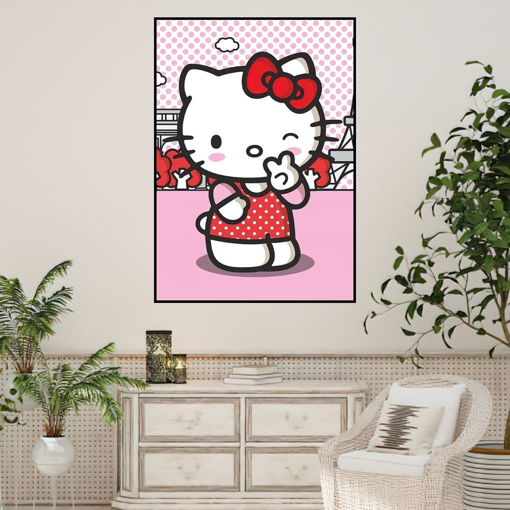 MINISO Sanrio Hello Kitty Cute Poster Prints Wall Painting Bedroom ...