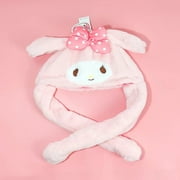 MINISO Sanrio Kawaii Doll Cinnamoroll MyMelody Anime Moving Ear Hat Winter Thickened Warm Children‘s Toy Christmas Gift Surprise