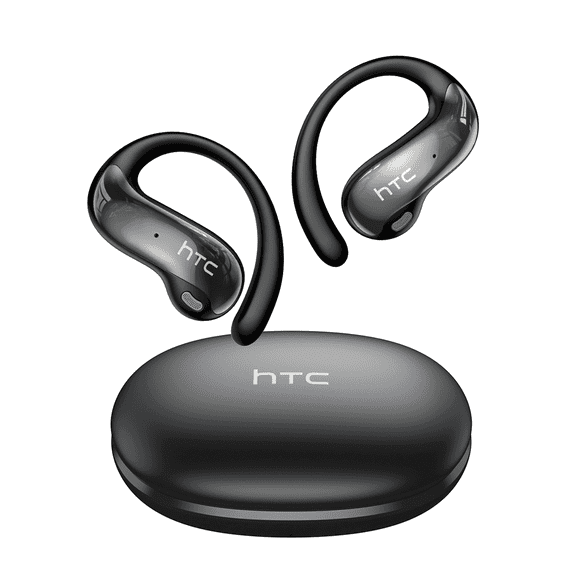 HTC NE19 AI Translation Headphones with LED Touchscree Open Ear Bluetooth Earphones for Sports HD Stereo Sound Waterproof