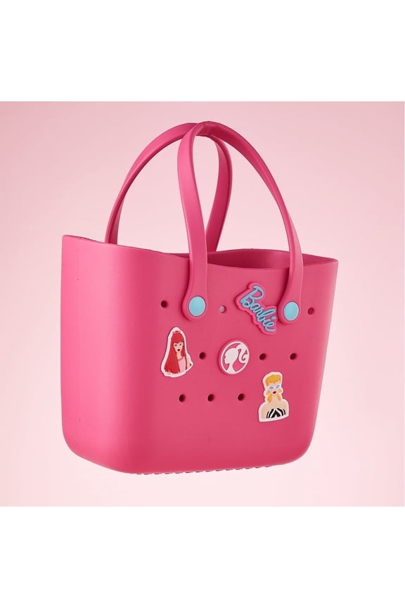 Barbie Beach Tote Bag, Cute Washable Beach Bag, Stylish Open Tote for Women & Grils