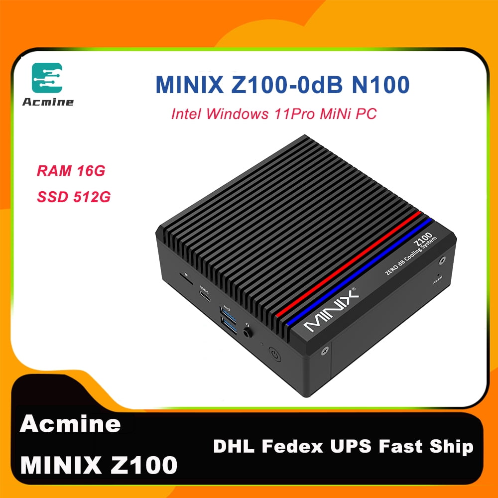 MINIX Z1000dB Intel N100 gaming mini pc RAM 16G SSD 512GB office home