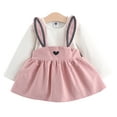thumbnail image 1 of MINKIDFASHION Baby Girls Rabbit Style Long Sleeve Female Princess Dress 2T, 1 of 5
