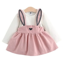 MINKIDFASHION Baby Girls Rabbit Style Long Sleeve Female Princess Dress 6 Months