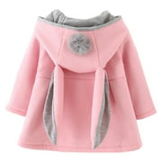 MINKIDFASHION Baby Girls Winter Autumn Cotton Warm Jacket Coat Pink 2T