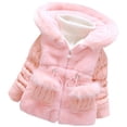 thumbnail image 1 of MINKIDFASHION Baby Girls Winter Little Kids Toddler Warm Jacket Coat Pink 3T, 1 of 6