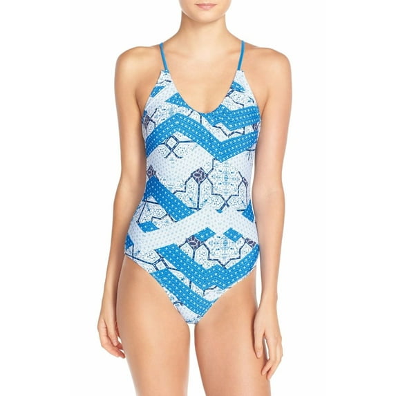 MINKPINK Women's Indigo Waters Cross Over One Piece, Multi, Small