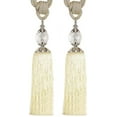 thumbnail image 1 of MINKUROW 1 Pair Crystal Tassel Tieback Curtains Rope Curtains Buckle Holdbacks Tieback / Tassel Window Cotton Rope Ball Tie Beige, 1 of 4