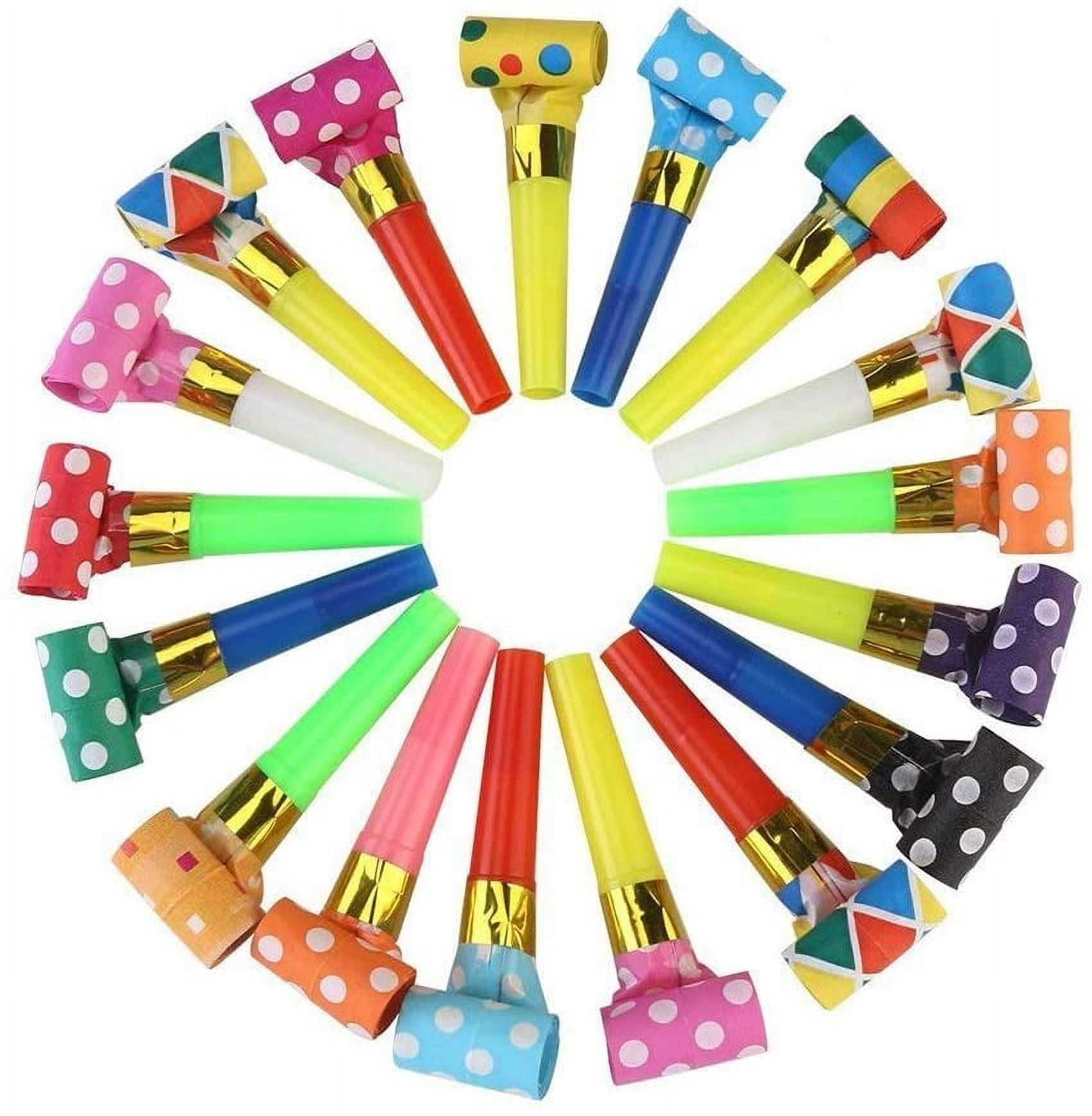 MINKUROW 100 Pcs Party Blower,Colorful Birthday Noisemakers Birthday Blow Horns Party Horns Party Whistles New Years Party Noisemakers Party Blowouts Whistles Party Blowouts Party Favors Noise Makers
