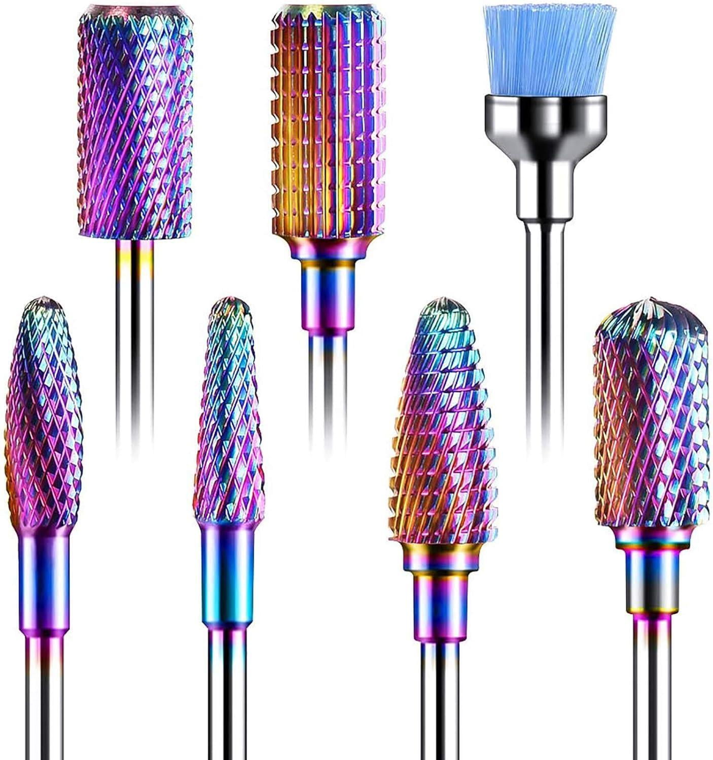 MINKUROW 7* Nail Drill Bits for Manicure and Pedicure,Professional High