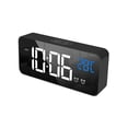 thumbnail image 1 of MINKUROW Digital Alarm Clock with Temperature & Humidity Display,6.6 inch Silent Table Clock with LED Time Display,12 24H,Dual Alarm Setting,Snooze, 1 of 7