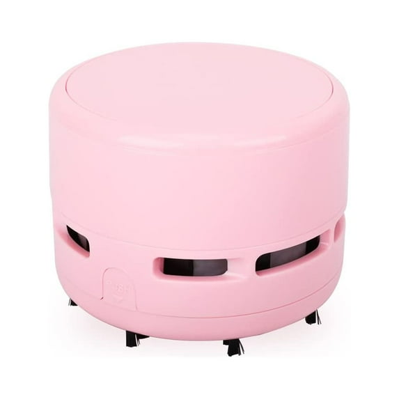 MINKUROW Mini Vacuum Cleaner Portable Desktop Sweeper Handheld Cordless Multifunction Cleaning for Home,Office,Cars,Pet Hairs-Pink(no Battery Included)