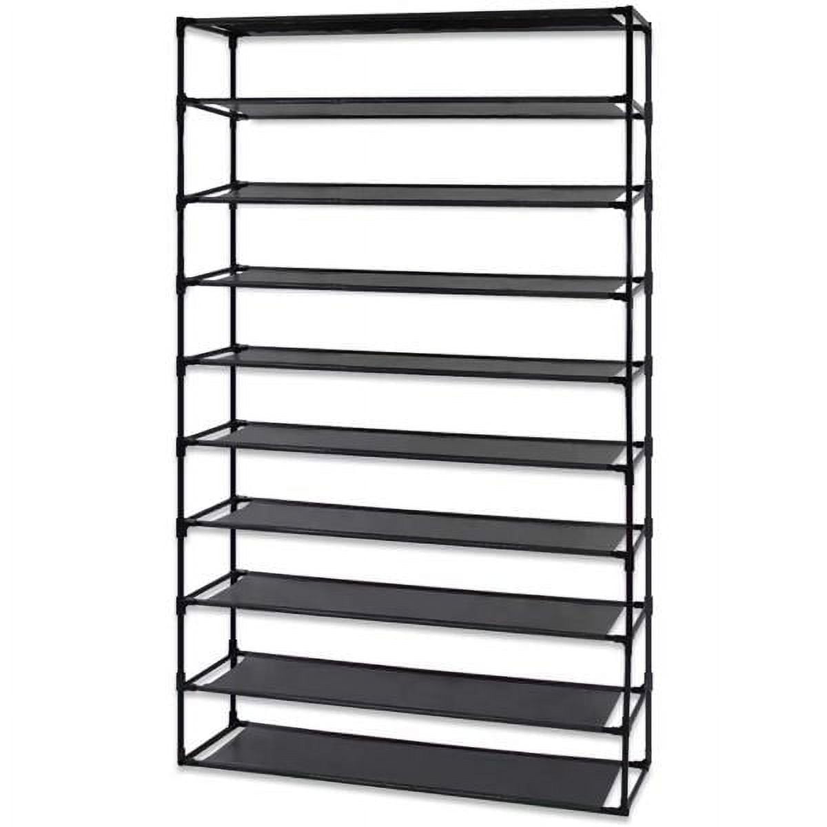MINKUROW Tall Shoe Rack 10 Tiers Narrow Shoe Shelf,27-30 Pairs of Shoes ...