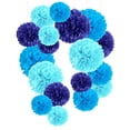 thumbnail image 1 of MINKUROW Tissue Paper Pom Poms,Paper Flower Ball for Birthday Party Wedding Baby Shower Bridal Shower Festival Decorations,18 Pcs-Sky Blue, 1 of 6