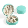 thumbnail image 1 of MINKUROW Travel Jewelry Case,Small Jewelry box for Women Girls,Portable Mini Jewelry Organizer Display Case with Zipper for Rings Earrings Necklace Bracelets Storage,Blue, 1 of 7