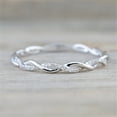 thumbnail image 1 of MINKUROW Twist Ring for Women Fashion 925 Sterling Silver Stack Twisted Ring Cubic Zirconia Diamond Ring (Silver，Size 5), 1 of 2