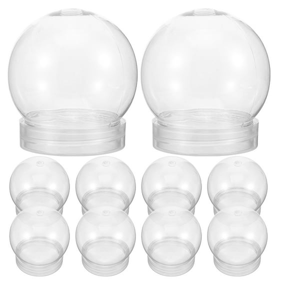 MINLIXIN 20pcs Photo Snow Globe Craft Small Plastic Globe Bulk Snow Globe Container Transparent Snow Candy Globe Snow Globe With Cap