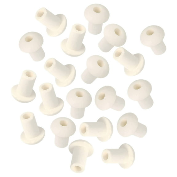 BESTYASH 30pcs Ceramic Wick Holders Wick Holder Beige