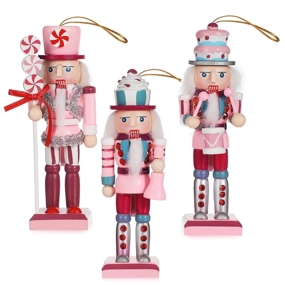 3pcs Nutcracker Christmas Decoration Hanging Figurine Indoor Xmas Ornaments