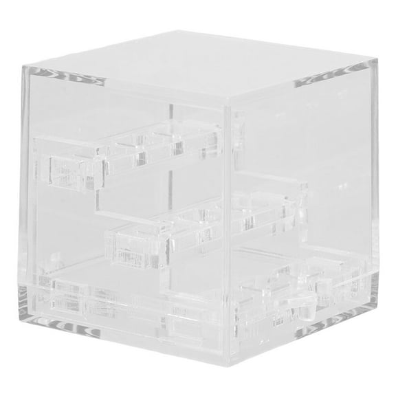HEMOTON Clear Acrylic Display Box for Storage with Transparent Lid Multi-layer Gemstone Rock Case