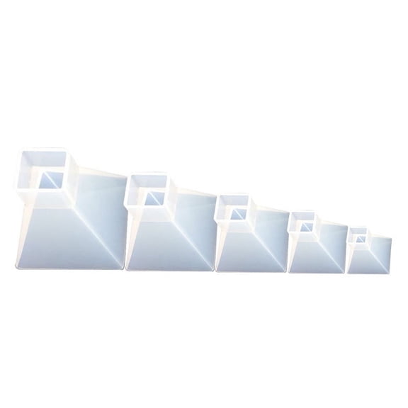 1 Set Silicone Pyramid Mold for Epoxy Resin Casting, Flexible Craft Mold for Pyramid Shape, Silicone Mold for Epoxy Art