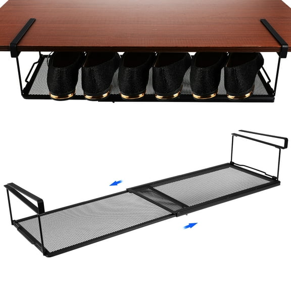 MINLIXIN Under Shelf Rack Expandable Hanging Shelf Organizer Kitchen Pantry Under Shelving Storage Holder Shoe Cabinet Divider Organizer