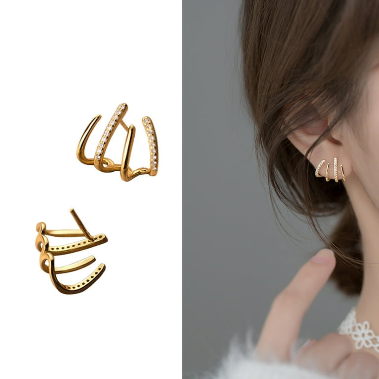 FOUR Claw Earrings in Gold