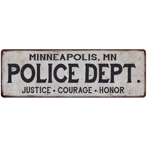 MINNEAPOLIS, MN POLICE DEPT. Home Decor Metal Sign Gift 6x18 106180012037