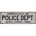 thumbnail image 1 of MINNEAPOLIS, MN POLICE DEPT. Home Decor Metal Sign Gift 6x18 206180012037, 1 of 1