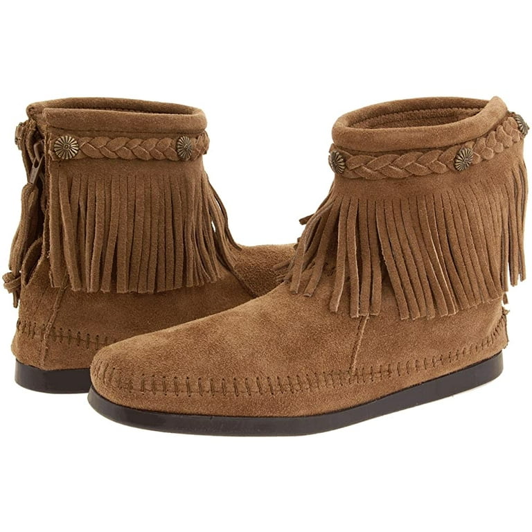Double fringe side zip boot hot sale