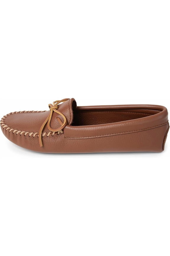 Men's Double Deerskin Soft Leather Sole, Caramel, 7 M