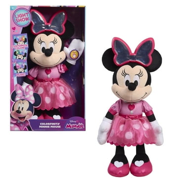 Disney Junior Colorfinity Minnie Mouse, 15 in Interactive Plush, Lights and Sounds, Girls Ages 3 Up