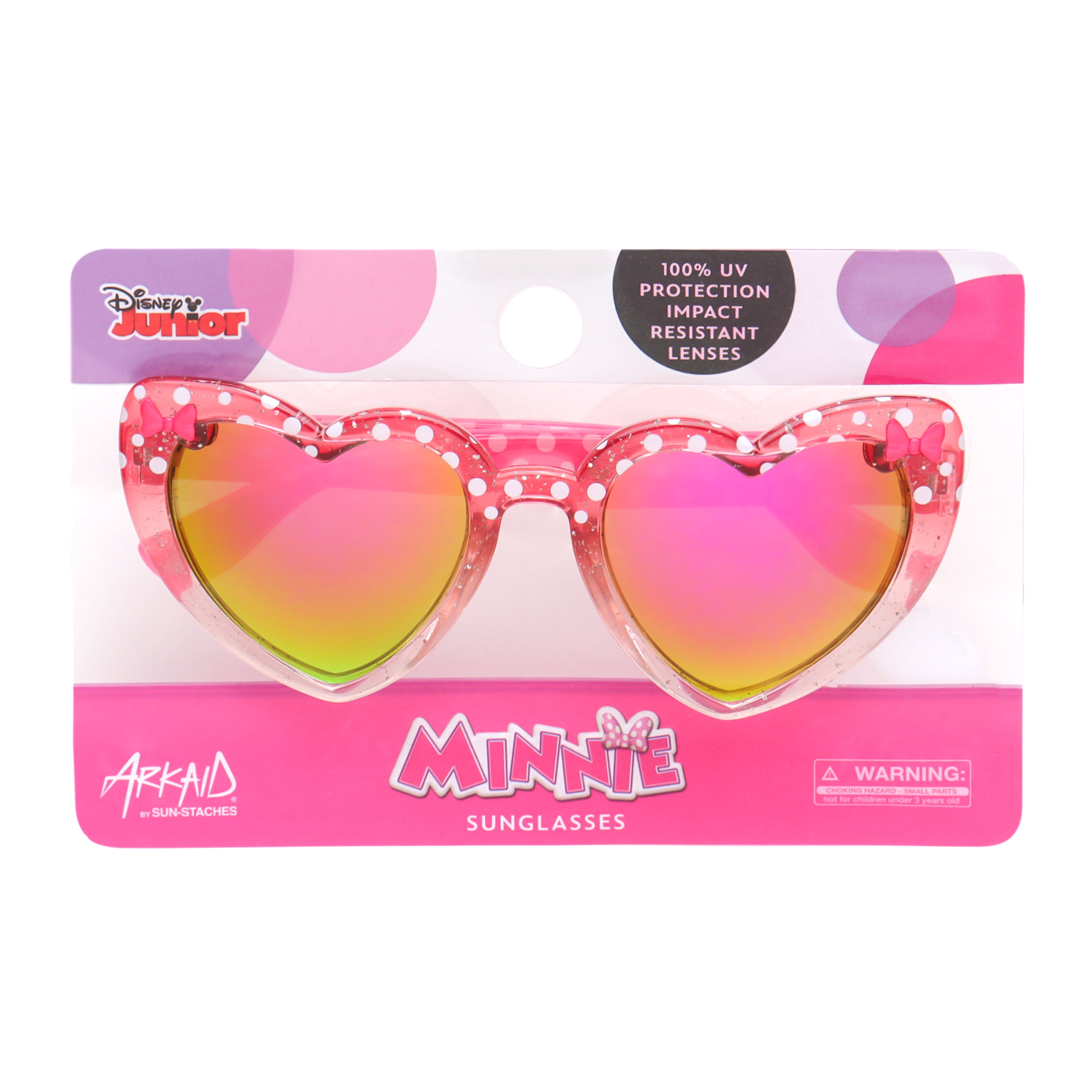 Minnie Mouse Girl's Pink Heart Sunglasses