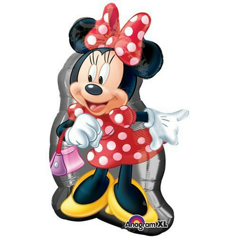 MINNIE MOUSE Full Body 32 RED Polka Dots PARTY Mylar Foil BALLOON 