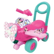 Kiddieland Disney Minnie Mouse Lights and Sounds Activity Push & Pedal Ride-On Plane for Toddlers