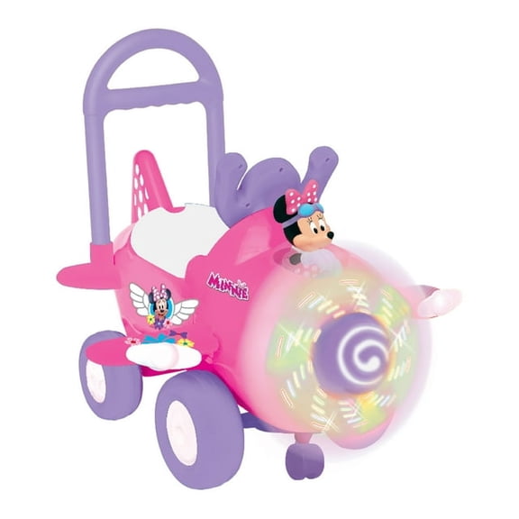 Kiddieland Disney Junior Minnie Lights And Sounds Activity Plane Ride-On For 12-36 Months