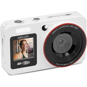 MINOLTA® MND33 2VIEW 64 MP AF / 4K UHD Camera w/Dual LCD (White)