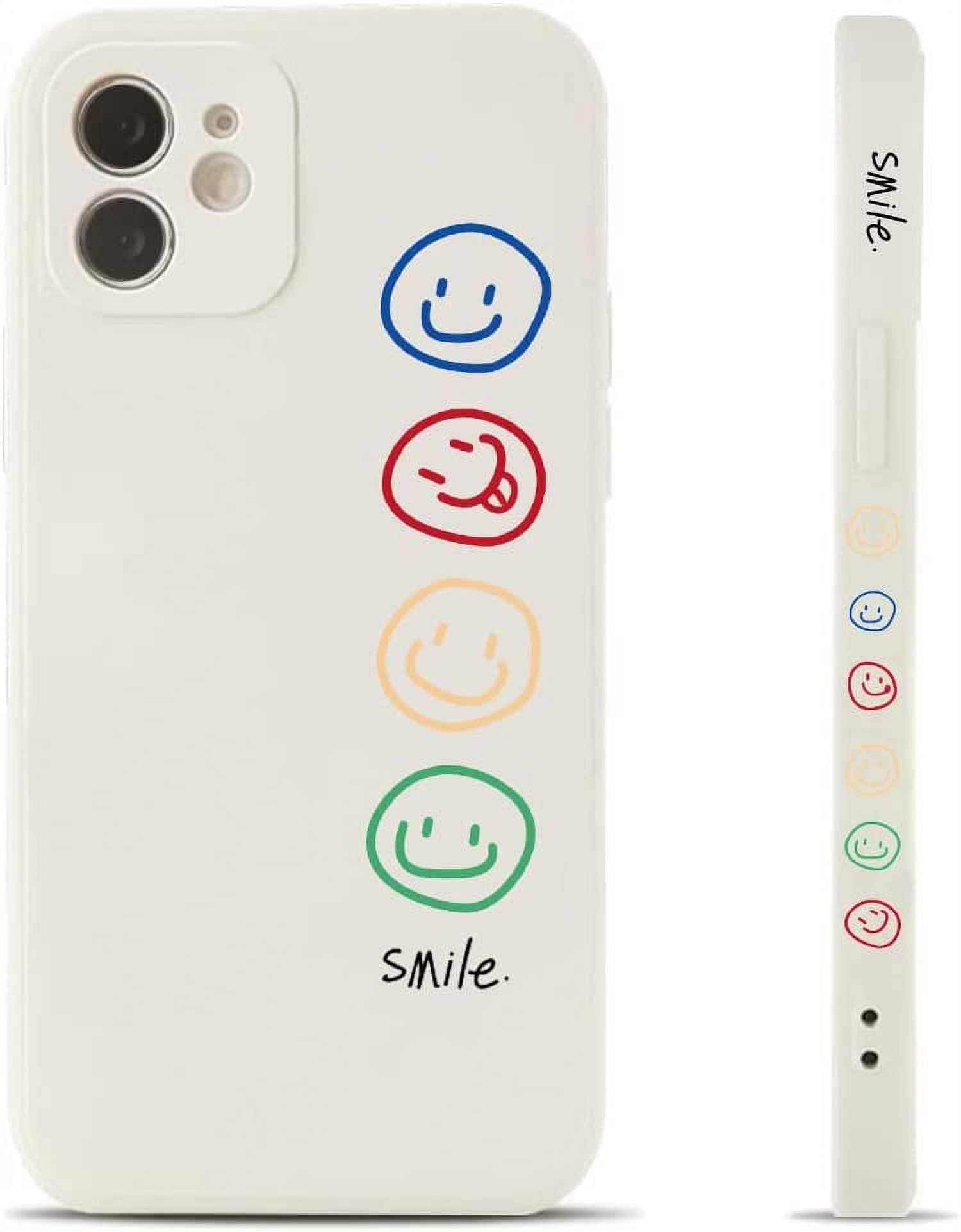 MINSCOSE Compatible with iPhone 12 Clear Case, Colorful