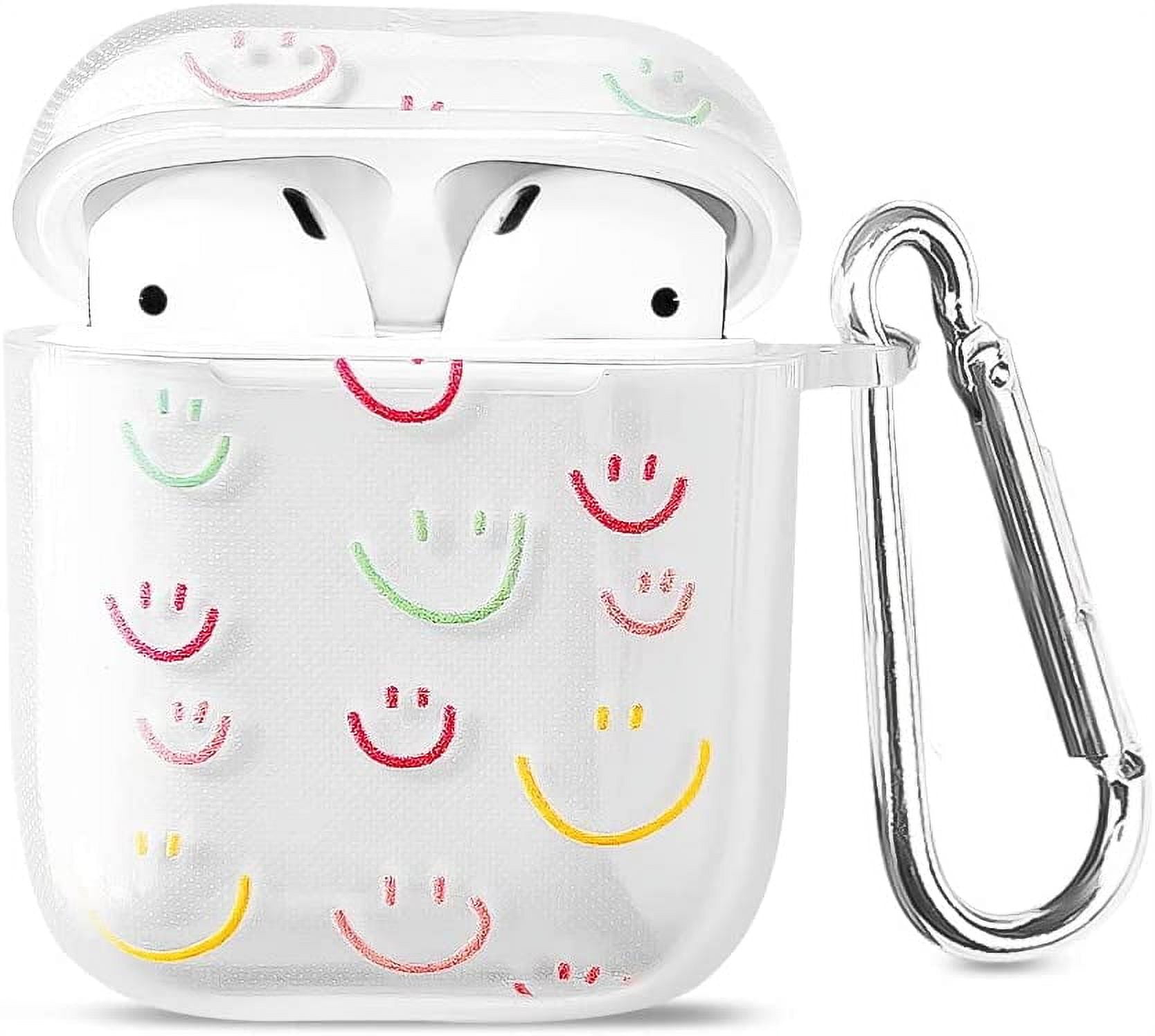 Funda para Airpods 3, JANDM Cute Smiley Clear Soft Silicon Smooth Smooth a  prueba de golpes con llavero para niñas niños y mujeres, funda de carga