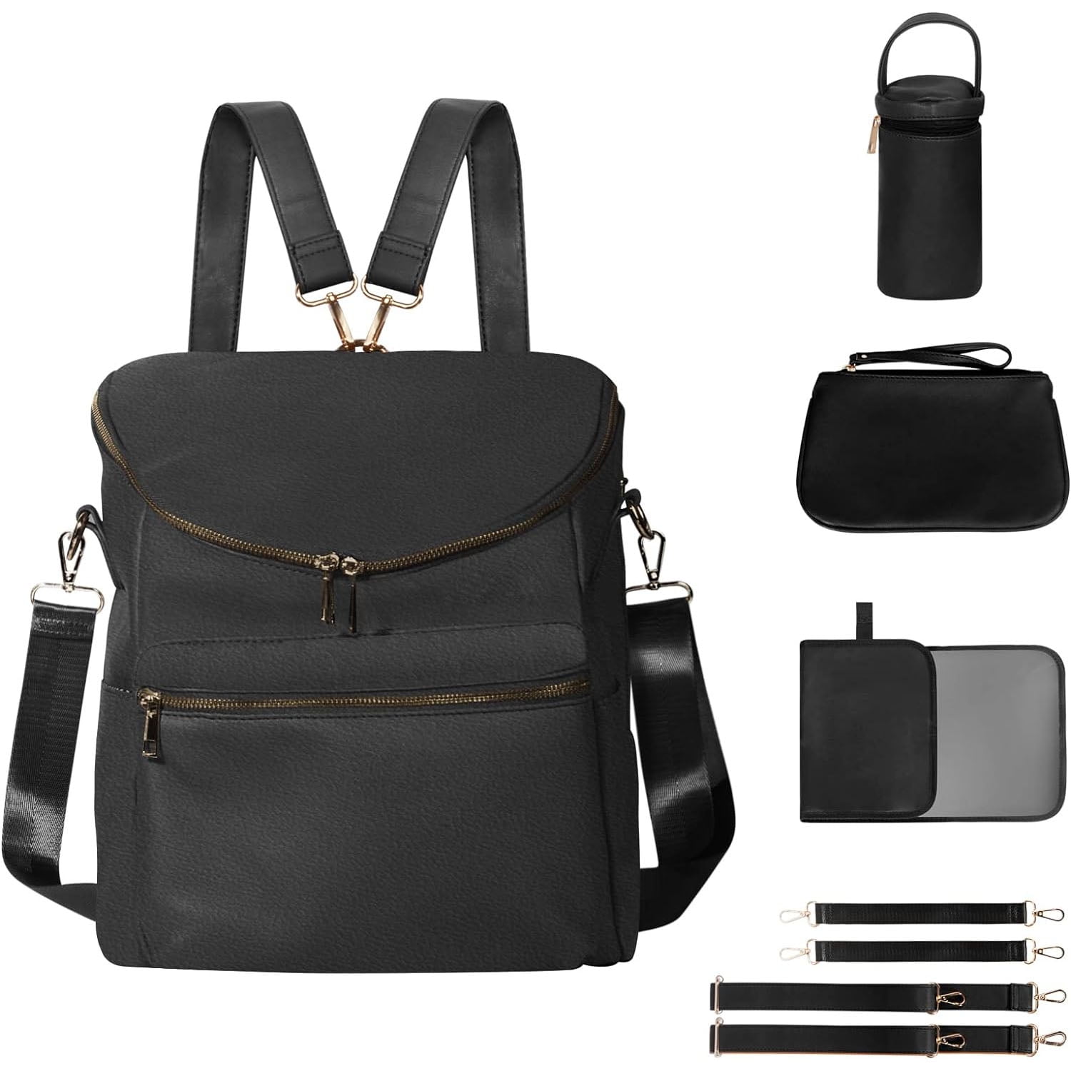 Miss Fong Nylon Washable Diaper Bag (Black) | Best Washable Bags