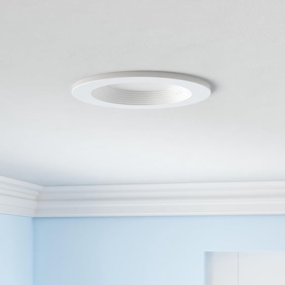 MINSUI-1 Pack 5/6 Inch LED Can Lights with Night Light, 5CCT Retrofit Recessed Lighting Selectable 2700K-6000K Dimmable, 12W=75W, 1200LM Downlight with Metal Smooth Trim - ETL and Energy Star Certifi