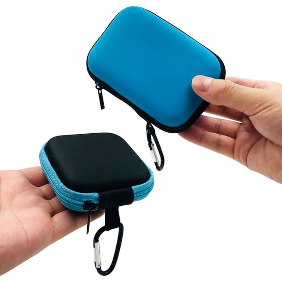 MINSUI-10 Pieces Earbud Case, Square and Rectangular Headphone Case with Clips for Headphones, SD Memory Cards, Wireless Earplugs