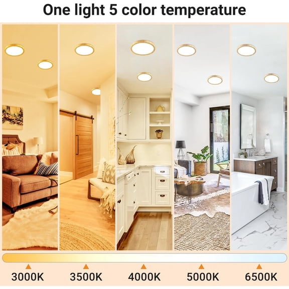 MINSUI-1Pack LED Flush Mount Ceiling Light Fixture, 7 Inch 15W, 1500LM, Super Slim 0.7 Inch, 3000K-6500K Adjustable Low Profile LED Ceiling Lights for Bedroom, Kitchen, Hallway(Wood)