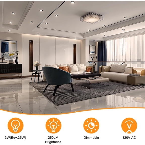 MINSUI-2 Inch LED Recessed Lighting, Dimmable Downlight 3W(35W Halogen Equivalent), CRI80, 3000K Warm White Ceiling Light with LED Driver(24 Pack)
