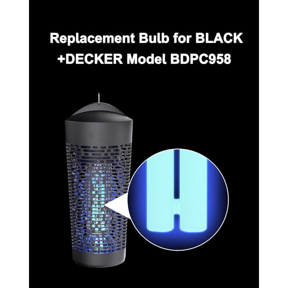 MINSUI-24W H-Shaped Replacement Bulb Compatible with Black and Decker Model BDPC958 and Other 24W Indoor Outdoor Mosquito Lamps with 4-Pin Base, 2 Pack