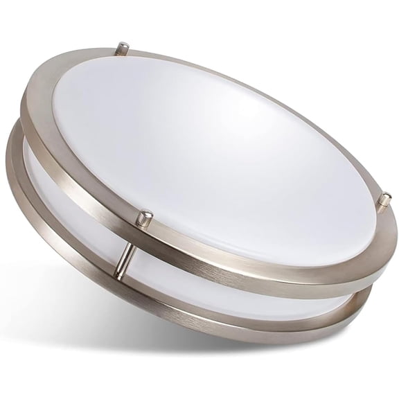 MINSUI-27W Dimmable LED Flush Mount Ceiling Light Fixture, Kitchen Light Fixtures, 12 inch Ceiling Lights for Bedroom, Bathroom, 3000K/4000K/5000K Adjustbale, Super Bright 2700LM