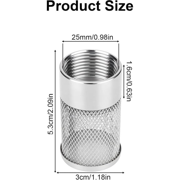 MINSUI-2pcs 25mm Inlet Suction Strainer Mesh Filter, Stainless Steel Garden Hose Strainer Water Filter for Garden Hose Irrigation System High Pressure Sprayer