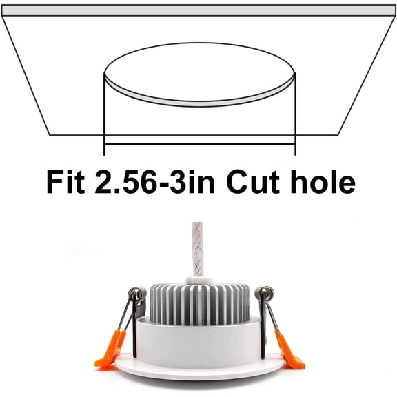 MINSUI-3 Inch LED Recessed Lighting, Dimmable Downlight 5W(40W Halogen Equivalent), CRI80, 3000K Warm White, Ceiling Light with LED Driver(4 Pack)