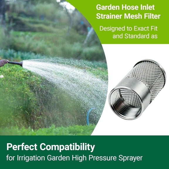 MINSUI-30MM Garden Hose Strainer, Hose Inlet Strainer Mesh Filter, Compatible with Livewell Pump, for Irrigation Garden High Pressure Sprayer Garden Hose Suction Line, with Blue Industrial Tape, 2PCS
