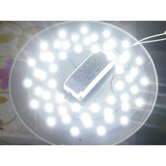 MINSUI-33w 9.84 Inch 3630lm 5730 SMD Led Ceiling Light Fixtures Replacement Panel Retrofit Board Light Bulb Replace Incandescent Fluorescent Bulb Round Tube (White)