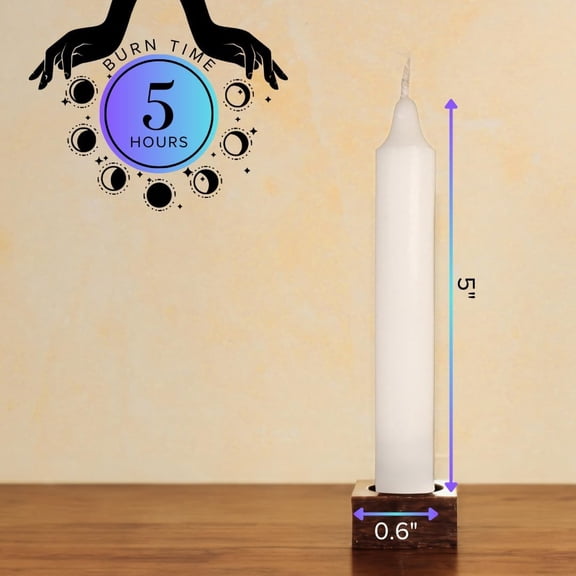 MINSUI-5 inch Ritual Taper Candles Bulk, Mini Taper Candles - 24 White Chime Spell Candles - Small Taper Candle Stick, Use as Witchcraft Supplies, Altar Candles, Unscented Prayer Candles